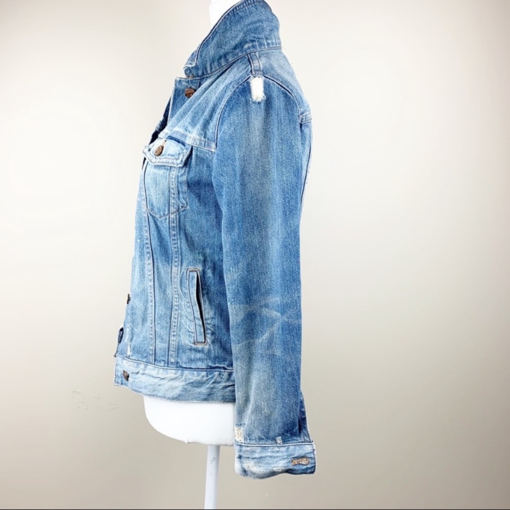Madewell Distressed‎ Jean Jacket in Ellery Wash XS - Picture 8 of 8